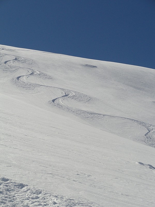 traces : 1ère descente