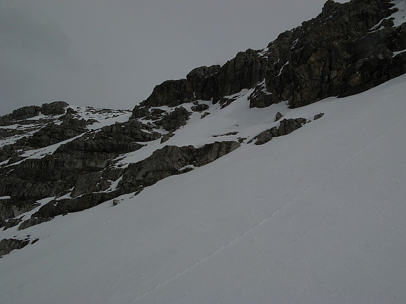 Brêche en descente : Passage d'une brêche à l'ouest de la Turge de Peyron vers 2450m à éviter!