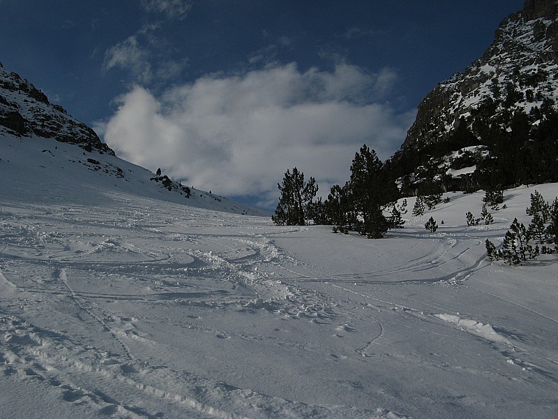 Haut du couloir : Haut du couloir de la combe du Lasseron vers 2200m