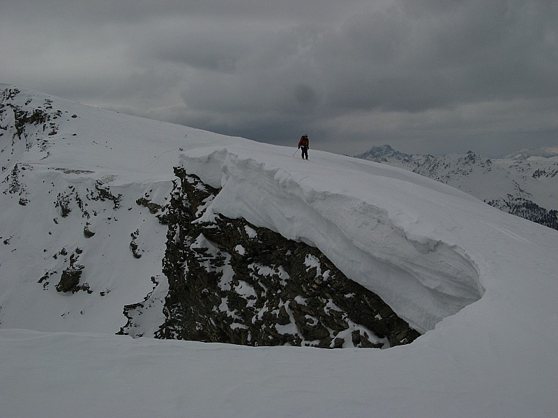 Vue sur la Cime de la Charlie : Depuis la crête vue sur la Cime de la Charlie