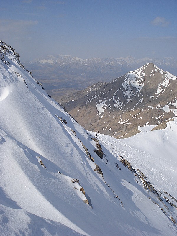 montée à la coupa : le final de la coupa vu du 1er couloir NW