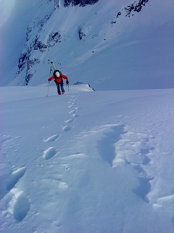 glacier des Sellettes : entre les 2 "étages" du glacier