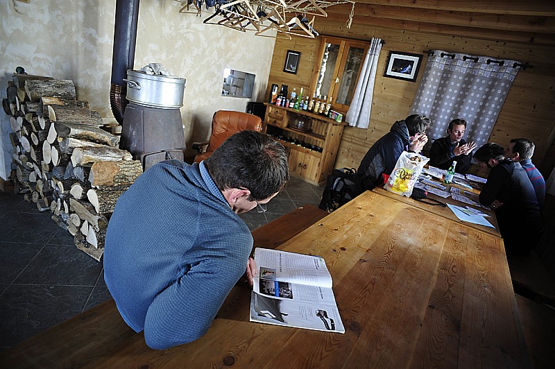 Refuge du Goléon : La salle à manger.