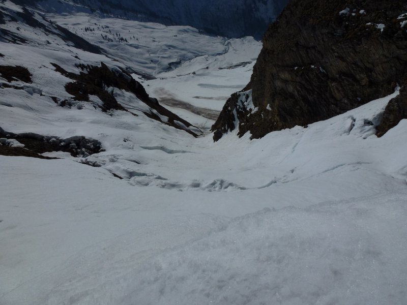 Couloir S du Père : Vu d'en haut c'est pas si mal