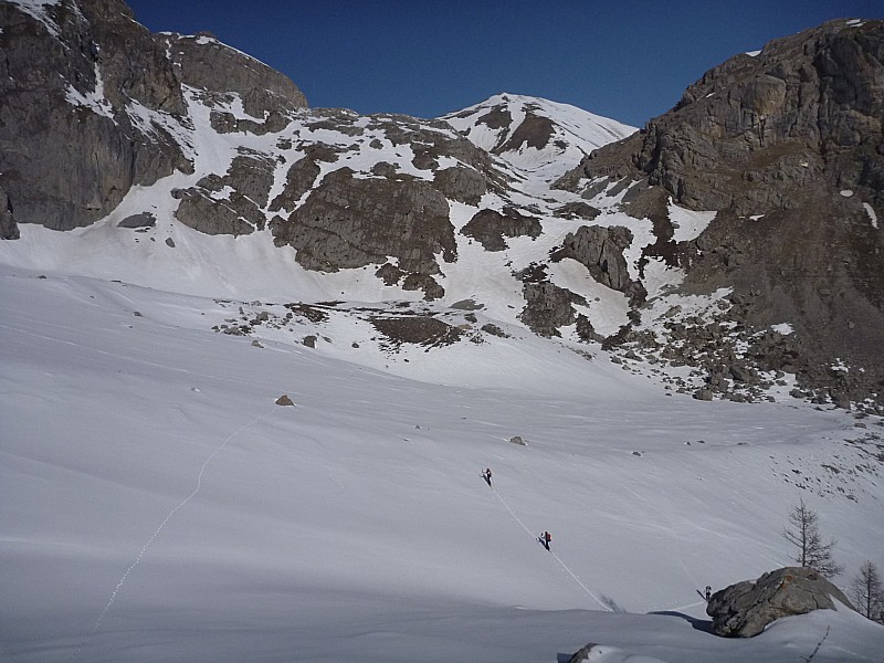Montée depuis le lac : En route vers le couloir