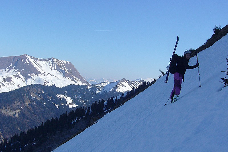 Mont Rachais : Faible regel et montée en crampons