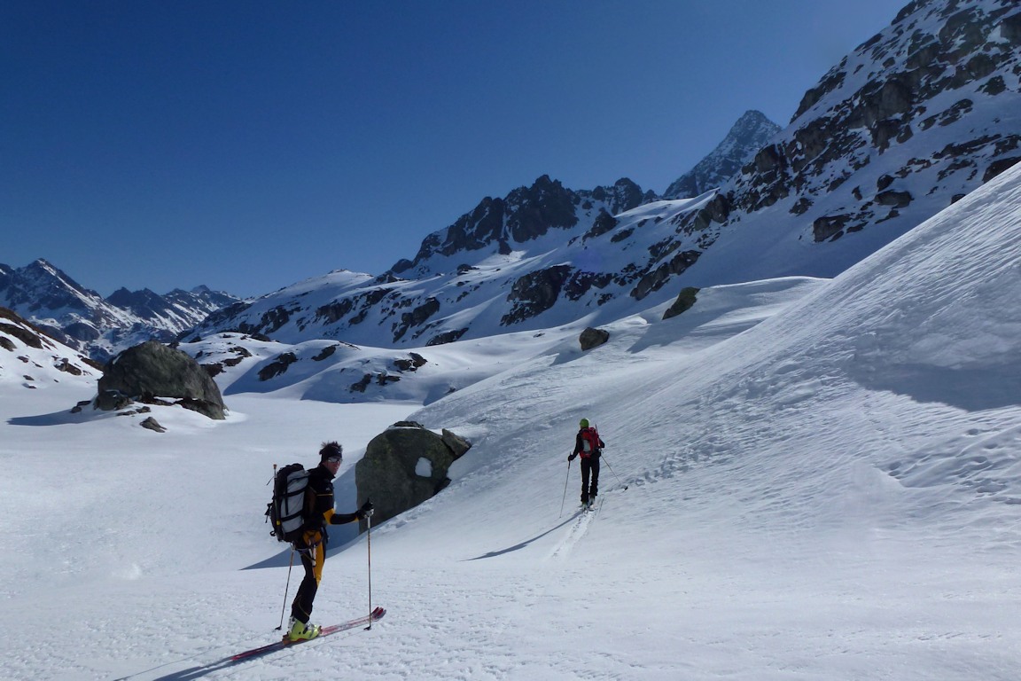 Lac de Bella Comba : Après 200 m de descente versant Italien.