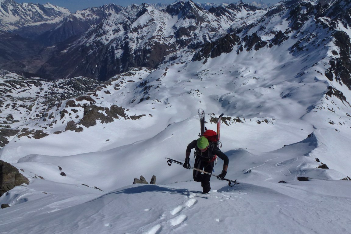 Le sommet de la face : Une certitude, la descente sera excellente.