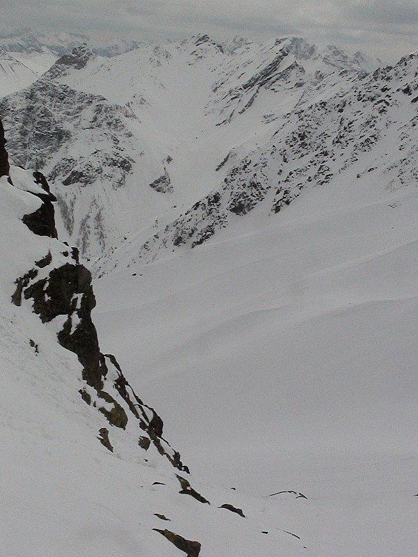 Vue de la Brèche : Vallon de la Montagnole et du Grand Tabuc -> de ce coté là c'est rando ;-)