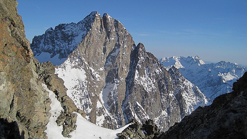 couloir Maximin : l'Olan au soleil du soir