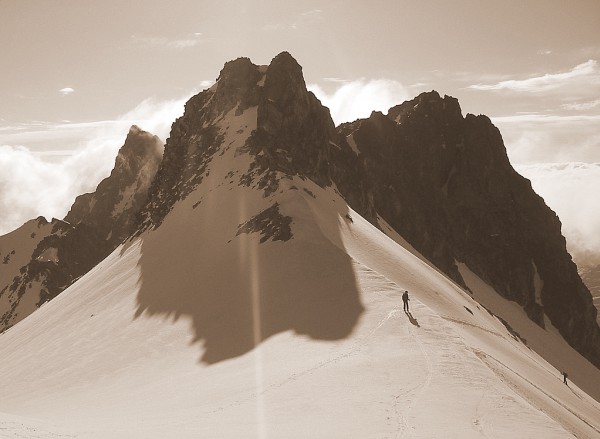 Selle neigeuse : Passage de la selle neigeuse (2800) donnant accès au glacier du Rocher Blanc