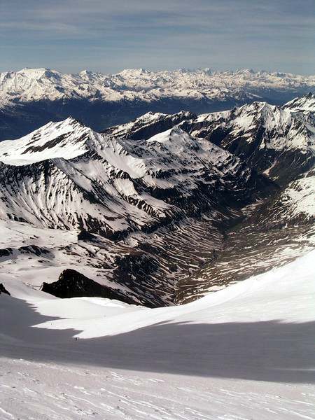 Vallée des glaciers : Vue de l'épaule Nord.