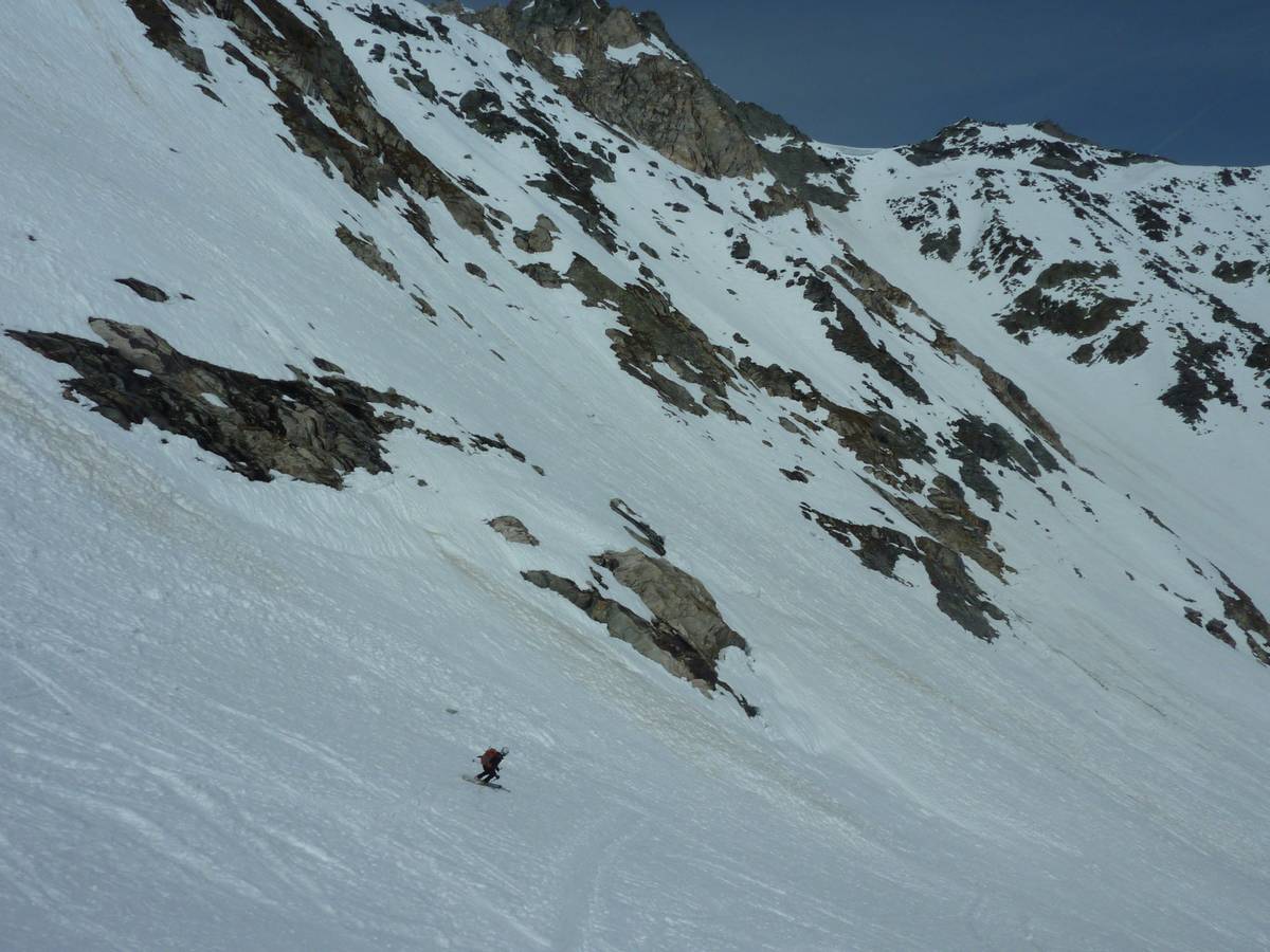 Combe du Vallonnet : plein gaz sous le col des Volnets
