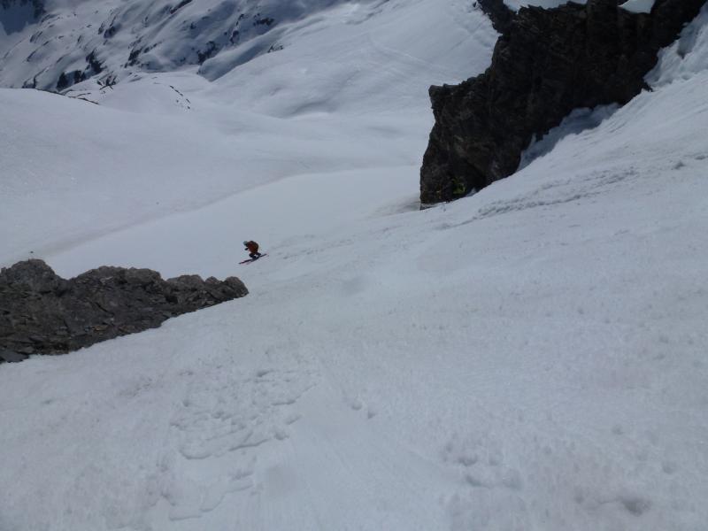 Descente du Buet : quelques passage plus pentu, dans une neige transfo, juste ce qu'il faut