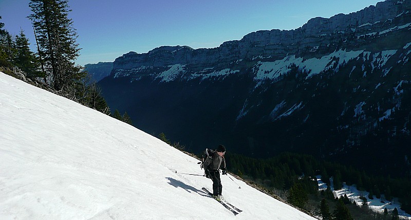 La Scia, versant E : Bonne moquette à 9h30