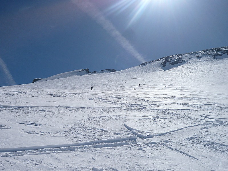 pointe du Charbonnel : bonne conditions à la descente