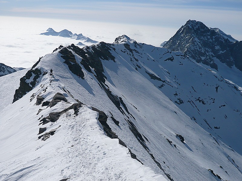 Albaron : belle arête pour atteindre le sommet
