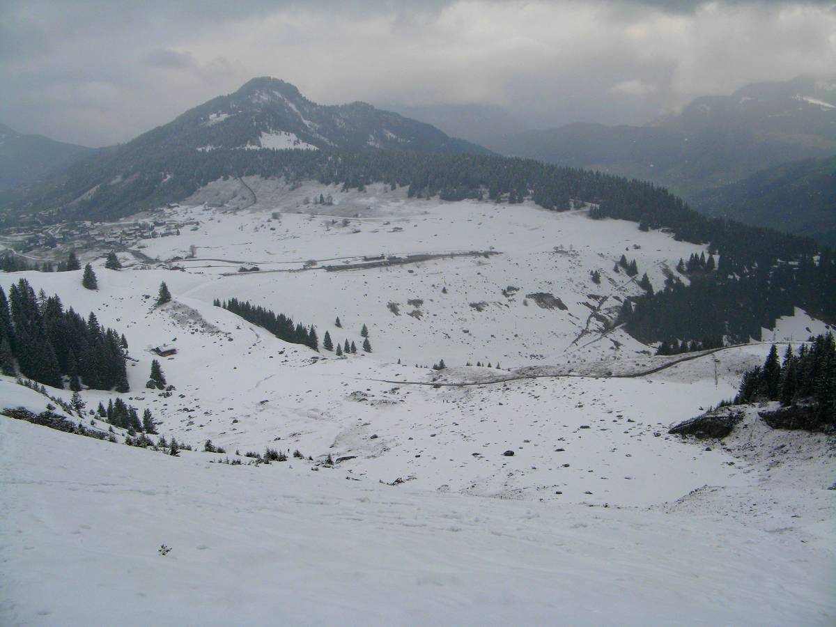 combe du Grand Crêt : Le départ vu d'au dessus ...
