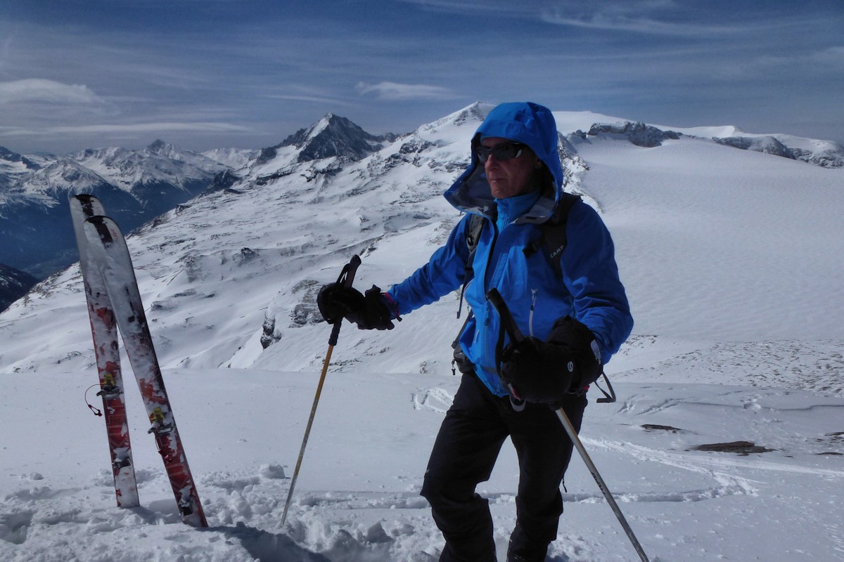 La photo au sommet : Juste avant de se lancer dans la descente.