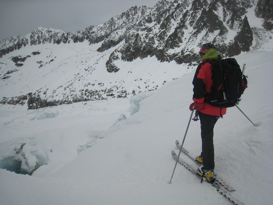 Didier contemplatif : Devant le glacier d'Argentière