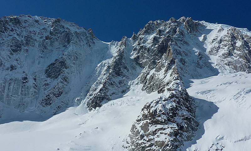 Faces N d'Argentière : Droites, col de l'Aig. verte, Gde Rocheuse, Couturier