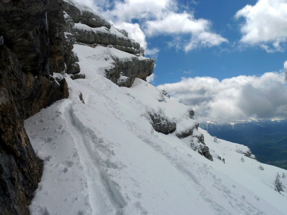 Dent de Crolles : Arrivée aux falaises
