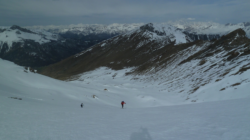 Vue sur la vallon : En arrivant au replat 2800