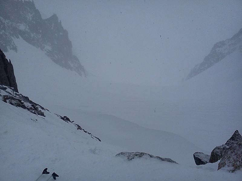 Glacier du Chardonnet : vue depuis le col