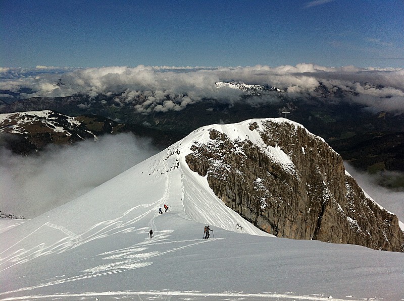 L'aiguille des calvaires : De belles traces dans 10cm de poudreuse