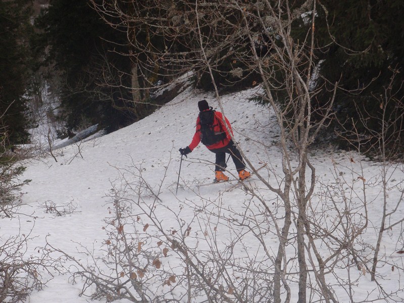 petit couloir : Cela passe bien , avec une qualité de neige surprenante