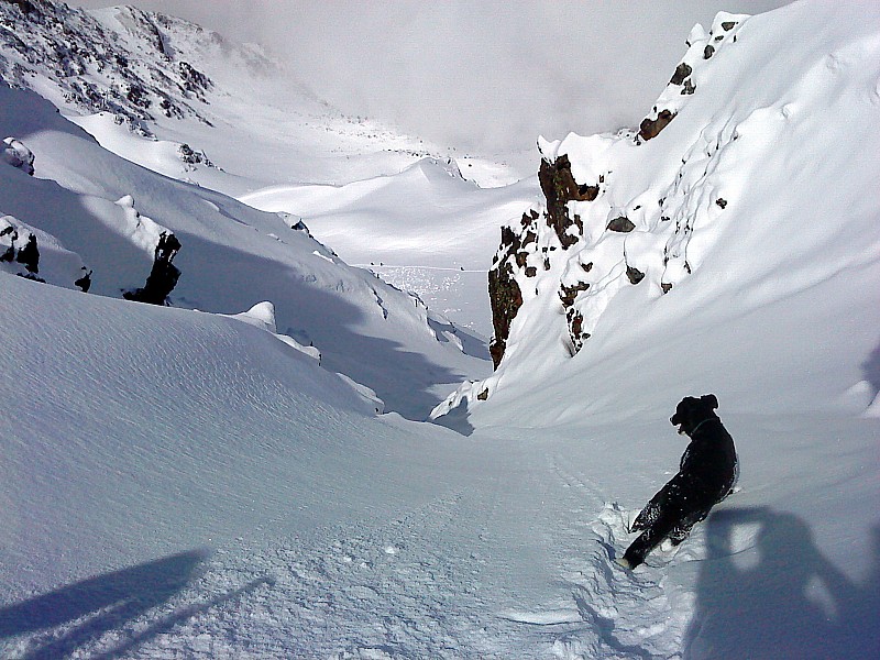 Dent de Bédina : entrée du couloir de la dent Noire