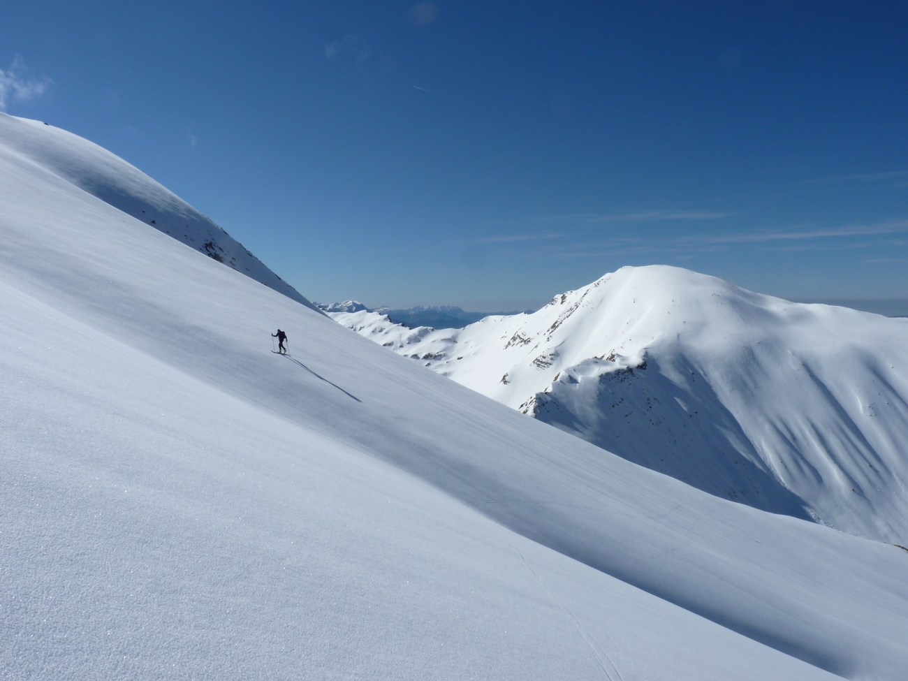 Dans la dernière pente : Super condition de neige