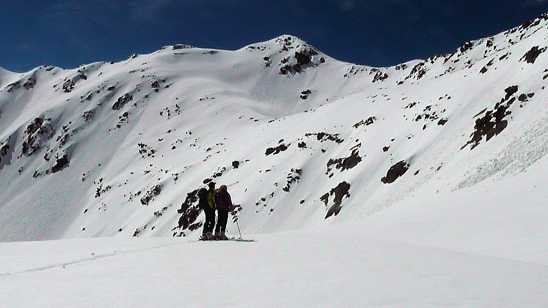 2650m : Traversée vers la combe haute et Sommet