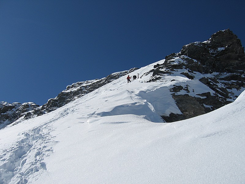 Début de ski : Ici on a mis le ski