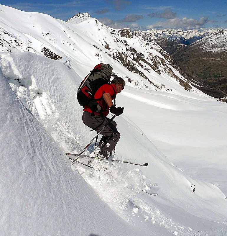 Le Pat au décollage : depuis la crête de Clausis