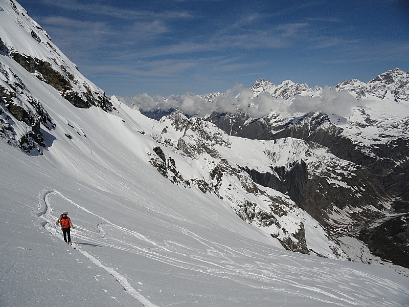 Brèche du Sirac : On arrive sous la brèche