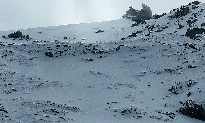 Face N de Turia : Traces du haut vues du bas.