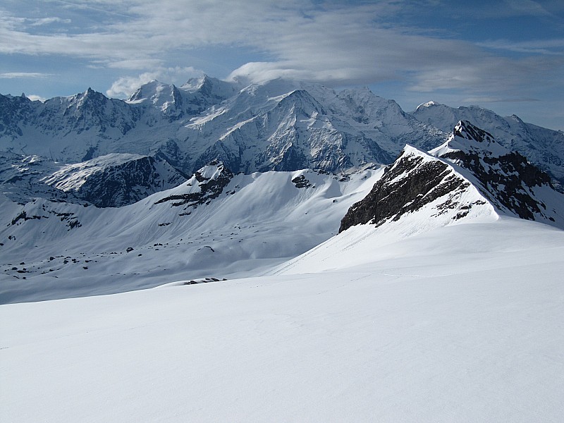 Le Mont Blanc : dans les nuages, pas bon...