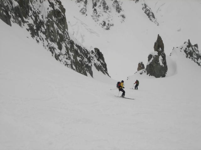 col d'Argentière : croute les 300 premiers m sous le col