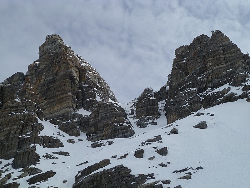 Pic de Rochebrune : Couloir d'accès à la brêche