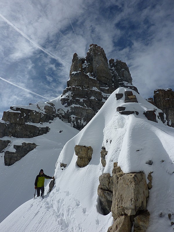 à la brèche : Vue sur le sommet sud