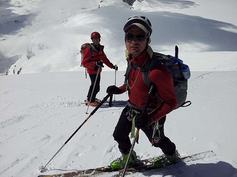 A l'attaque de la descente : Bernard et Paul