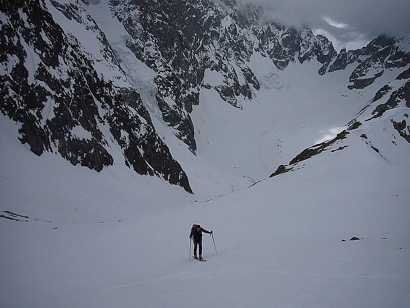 Sur le replat avant l'arête finale.
