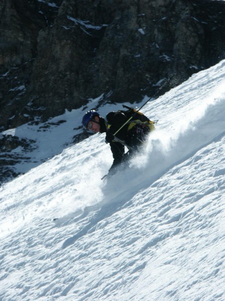 Grande Casse : Etienne à l'attaque : pas mal la neige pour une mi-juin !
