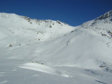 Col de Freissinières : Le Col de Freissinières vue depuis le vieux refuge du Grand Lac des Estaris