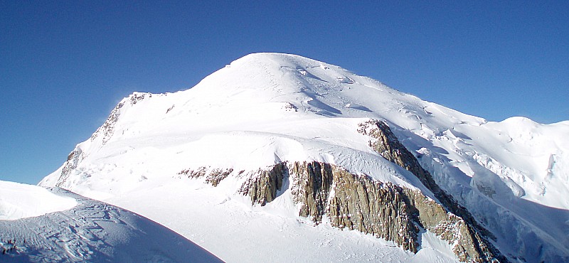 Mur de la côte et Mt Blanc : Y'a plus qu'à mais le vent est très fort.