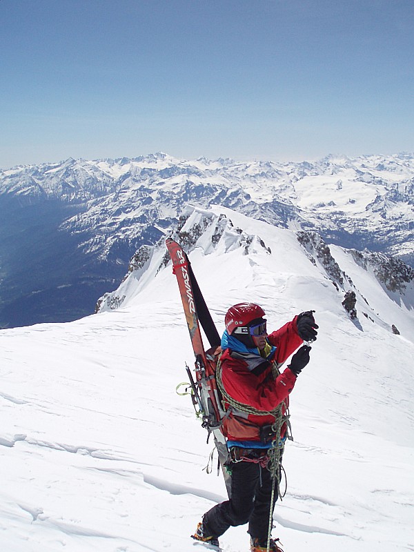 Polito : Le photographe photographié sur le toit des Alpes.