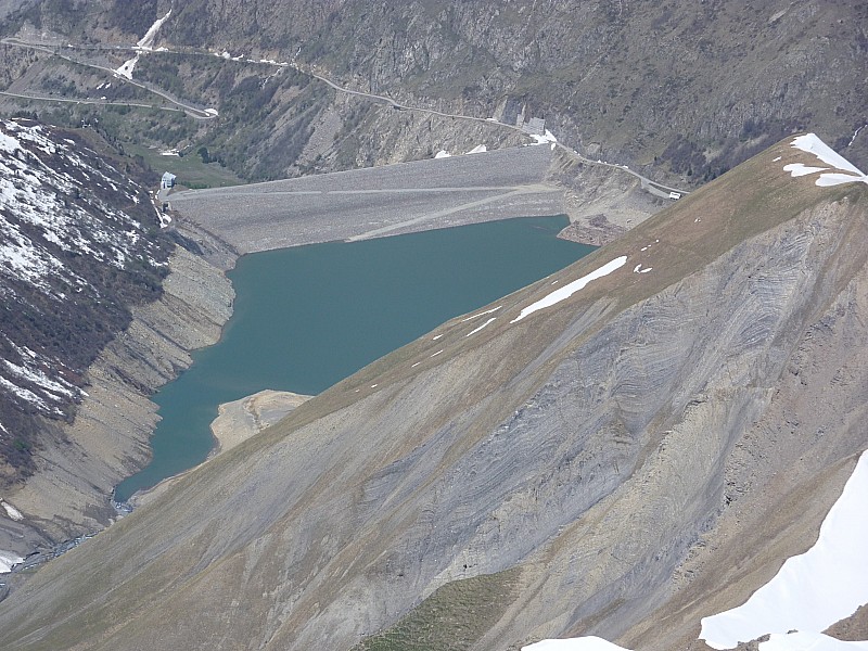 Lac de Grand-Maison : Le niveau est assez bas.