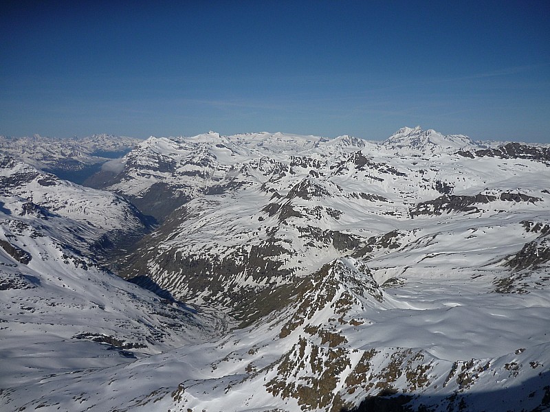 Levanna : Grande Motte, Grande Casse, Dômes Vanoise, et vallée de l'Arc...