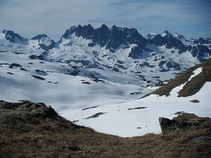 vue sur les Aig d'Argentière : paix du soir